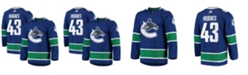 adidas Men's Quinn Hughes Blue Vancouver Canucks Home Authentic Pro Player Jersey